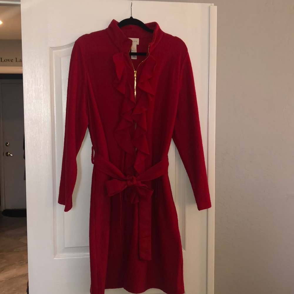 Chico’s red zip up coat. Brand new without tags!